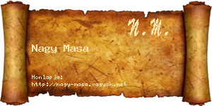 Nagy Masa névjegykártya