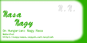 masa nagy business card